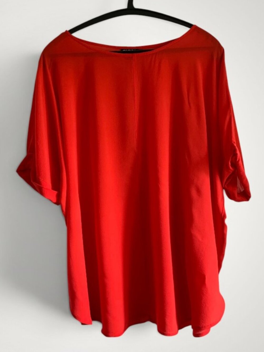 DKNY Red Silk Top, Size S